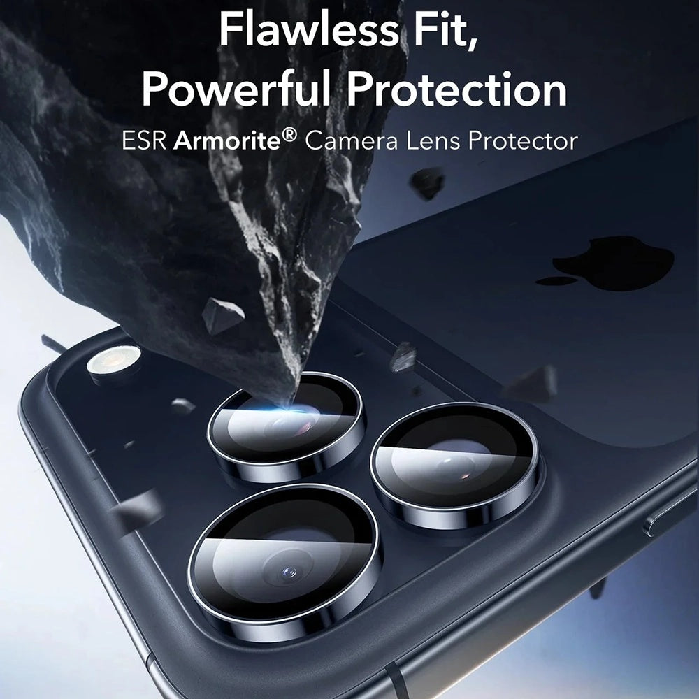 Schutzfolie ESR Armorite für die Rückkamera für Apple iPhone 17 Pro Max / 17 Pro / 16 Pro Max / 16 Pro, gehärtetes Glas, Blau