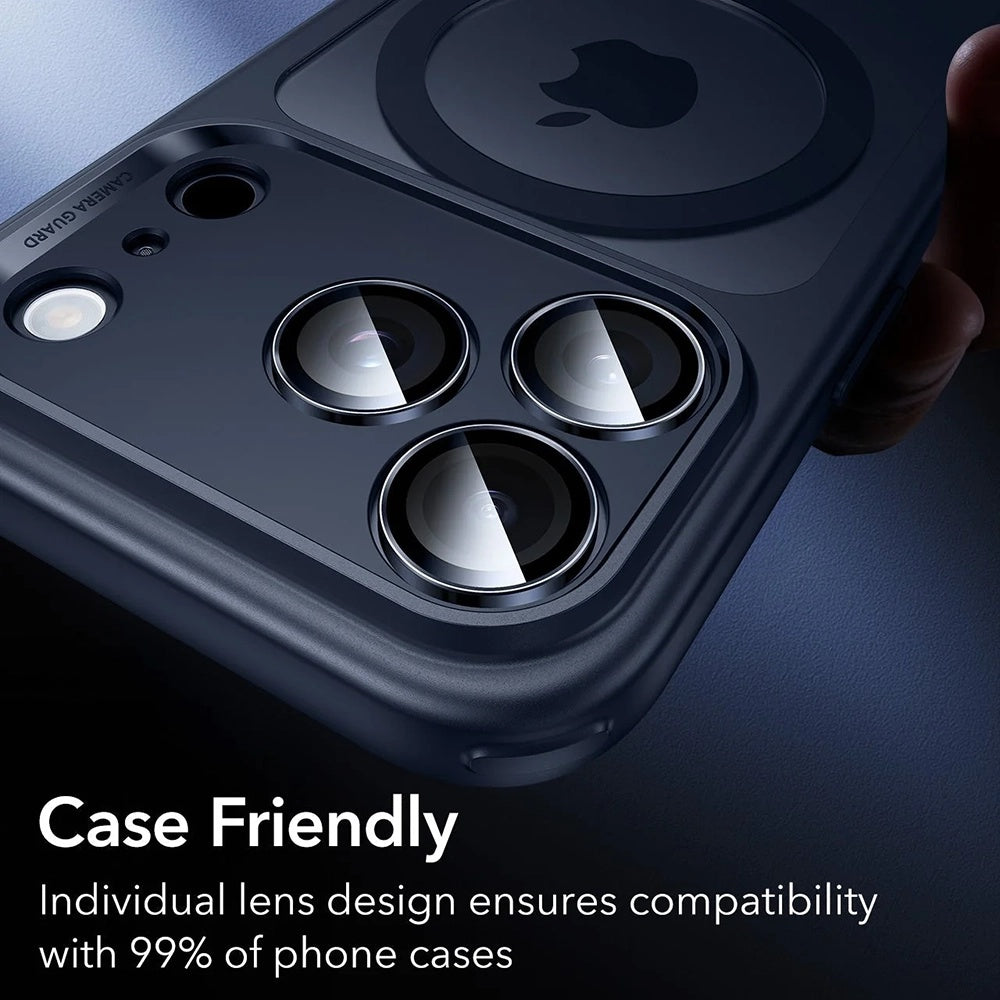 Schutzfolie ESR Armorite für die Rückkamera für Apple iPhone 17 Pro Max / 17 Pro / 16 Pro Max / 16 Pro, gehärtetes Glas, Blau