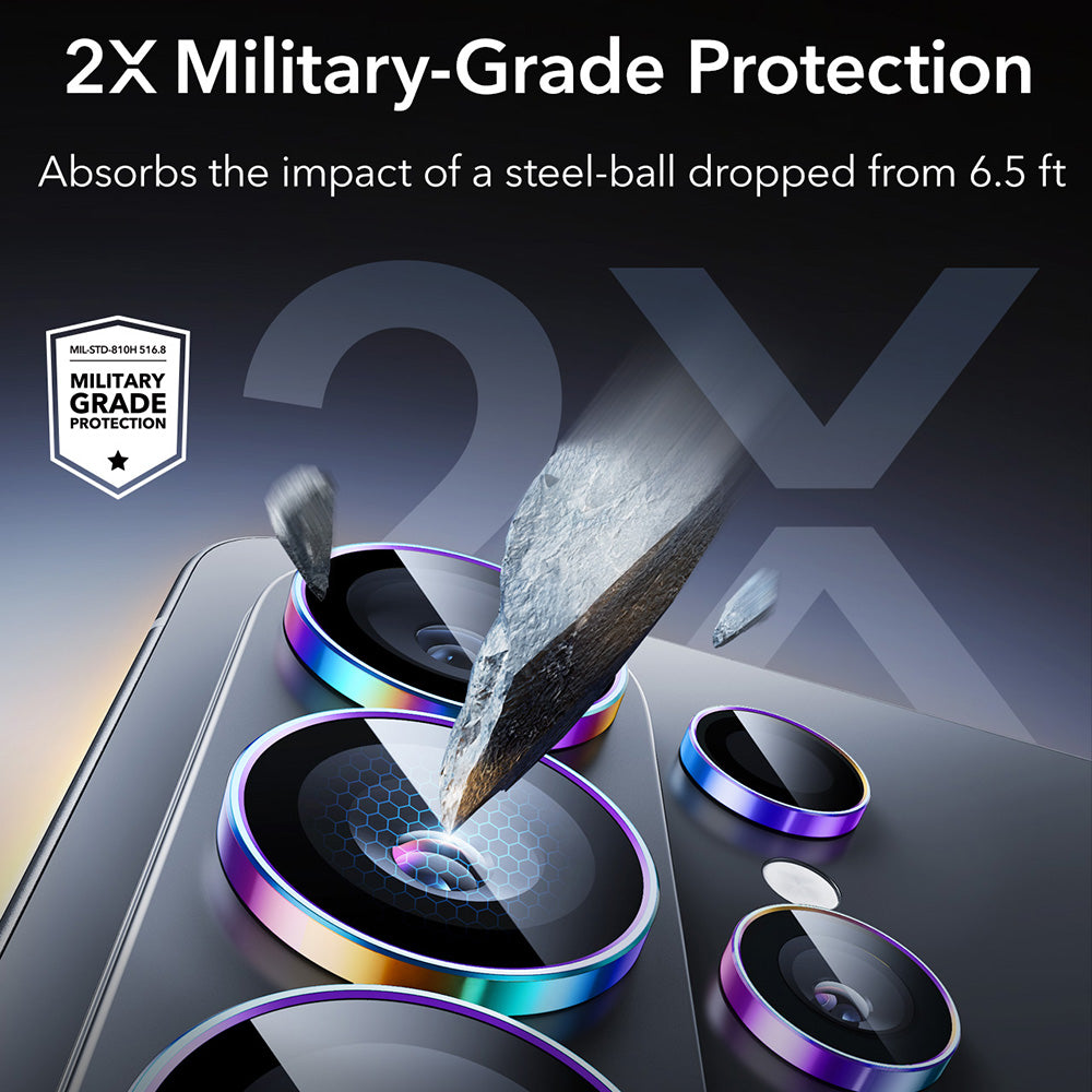 Schutzfolie ESR Armorite für die Rückkamera des Samsung Galaxy S26 Ultra S948, gehärtetes Glas, Mehrfarbig