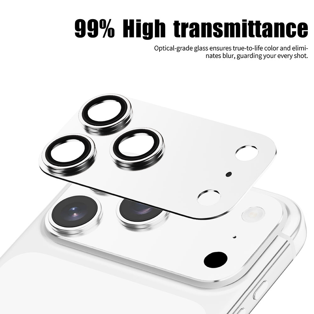 Schutzfolie für die Rückkamera Lito Crown Halo AR + AF für Apple iPhone 18 Pro Max, gehärtetes Glas, silberfarben