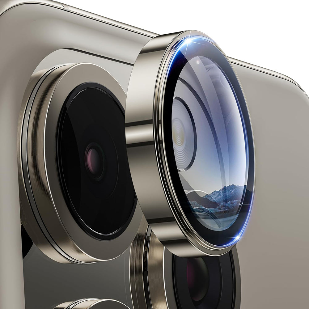 Schutzfolie für die Rückkamera Lito S+ für Apple iPhone 16 Pro Max / 16 Pro, gehärtetes Glas, Metallic Grau