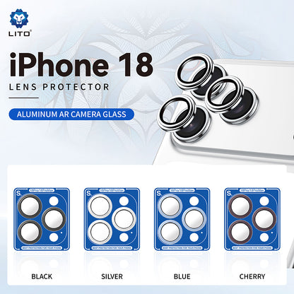 Rückkamera-Schutzfolie Lito S+ für Apple iPhone 18 Pro / 18 Pro Max, Sicherheitsglas, Weinrot