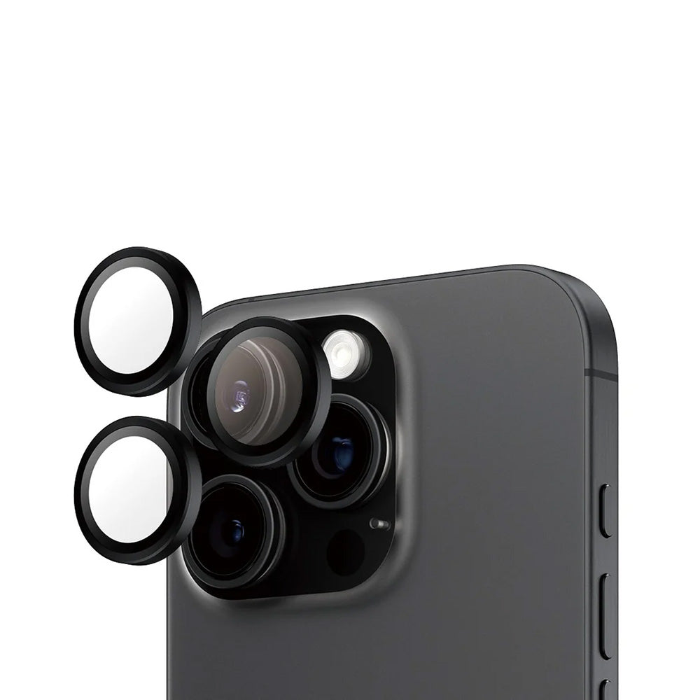 PanzerGlass Hoops Rear Camera Protector for Apple iPhone 16 Pro Max / 16 Pro, Tempered Glass, Black
