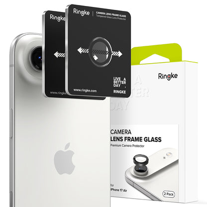 Schutzfolie Ringke für die Rückkamera des Apple iPhone 17 Air, gehärtetes Glas, Schwarz