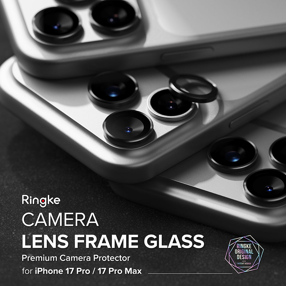 Schutzfolie Ringke Rückkamera für Apple iPhone 17 Pro Max / 17 Pro, Gehärtetes Glas, Schwarz