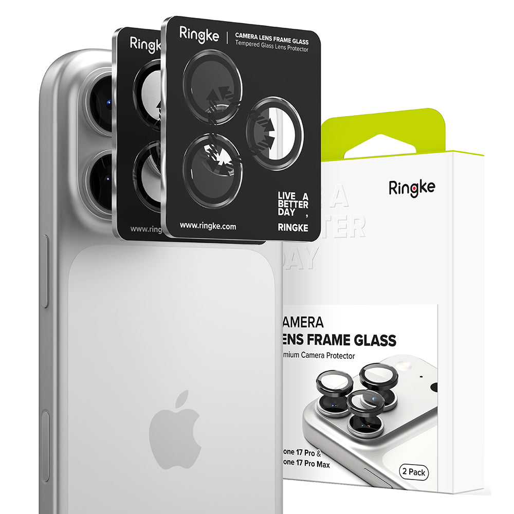 Schutzfolie Ringke Rückkamera für Apple iPhone 17 Pro Max / 17 Pro, Gehärtetes Glas, Schwarz