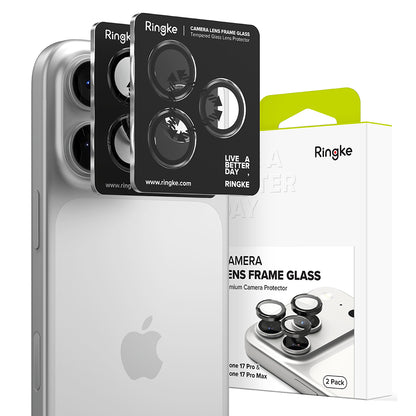 Schutzfolie Ringke Rückkamera für Apple iPhone 17 Pro Max / 17 Pro, Gehärtetes Glas, Schwarz