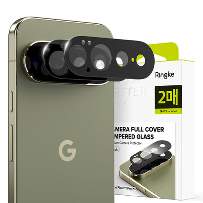 Ringke Rückkamera-Schutzfolie für Google Pixel 11 Pro XL, gehärtetes Glas, 2er-Set, Schwarz