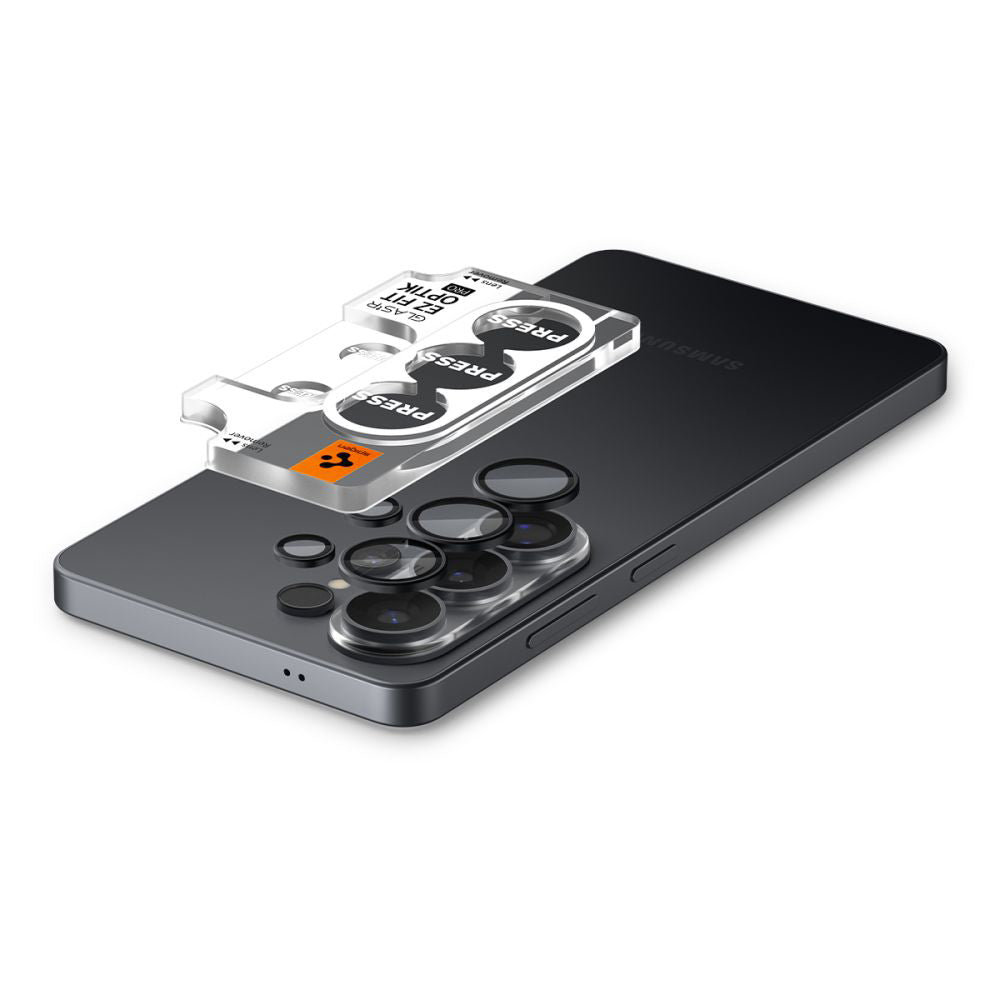 Schutzfolie Rückkamera Spigen GlastR EZ FIT Optik Pro HD für Samsung Galaxy S26 Ultra S948, Gehärtetes Glas, Set 2 Stück, Schwarz