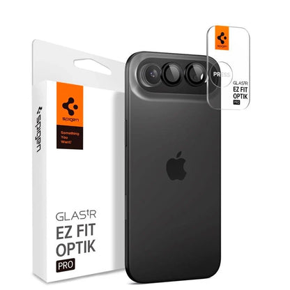 Schutzfolie für die Rückkamera Spigen GlastR EZ FIT Optik Pro für Apple iPhone 17 Air, gehärtetes Glas, Set mit 2 Stücken, Schwarz.