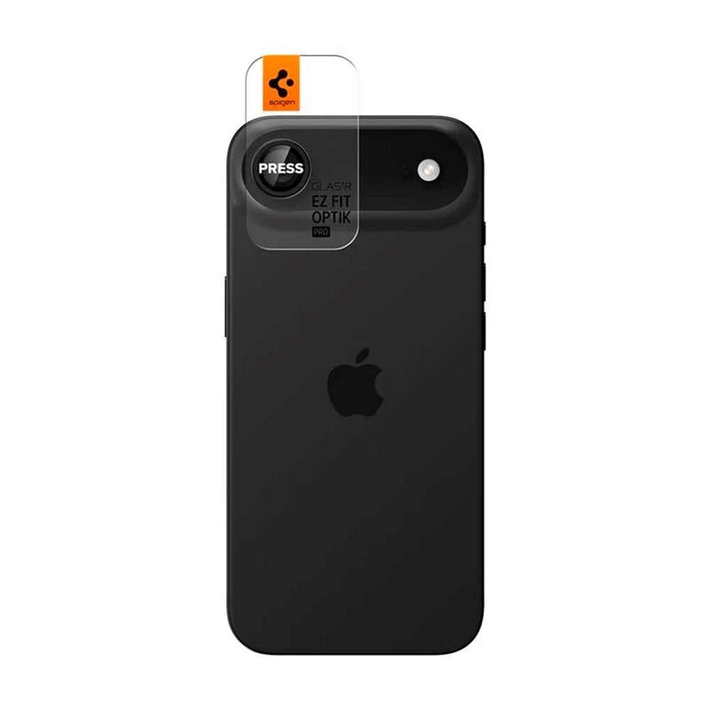 Schutzfolie für die Rückkamera Spigen GlastR EZ FIT Optik Pro für Apple iPhone 17 Air, gehärtetes Glas, Set mit 2 Stücken, Schwarz.