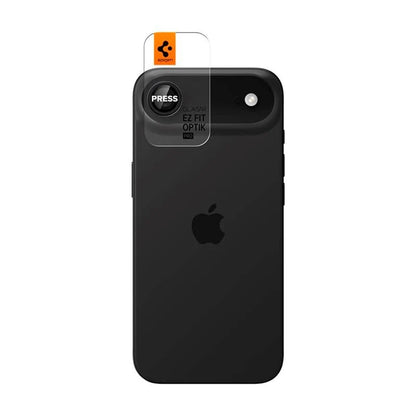 Schutzfolie für die Rückkamera Spigen GlastR EZ FIT Optik Pro für Apple iPhone 17 Air, gehärtetes Glas, Set mit 2 Stücken, Schwarz.