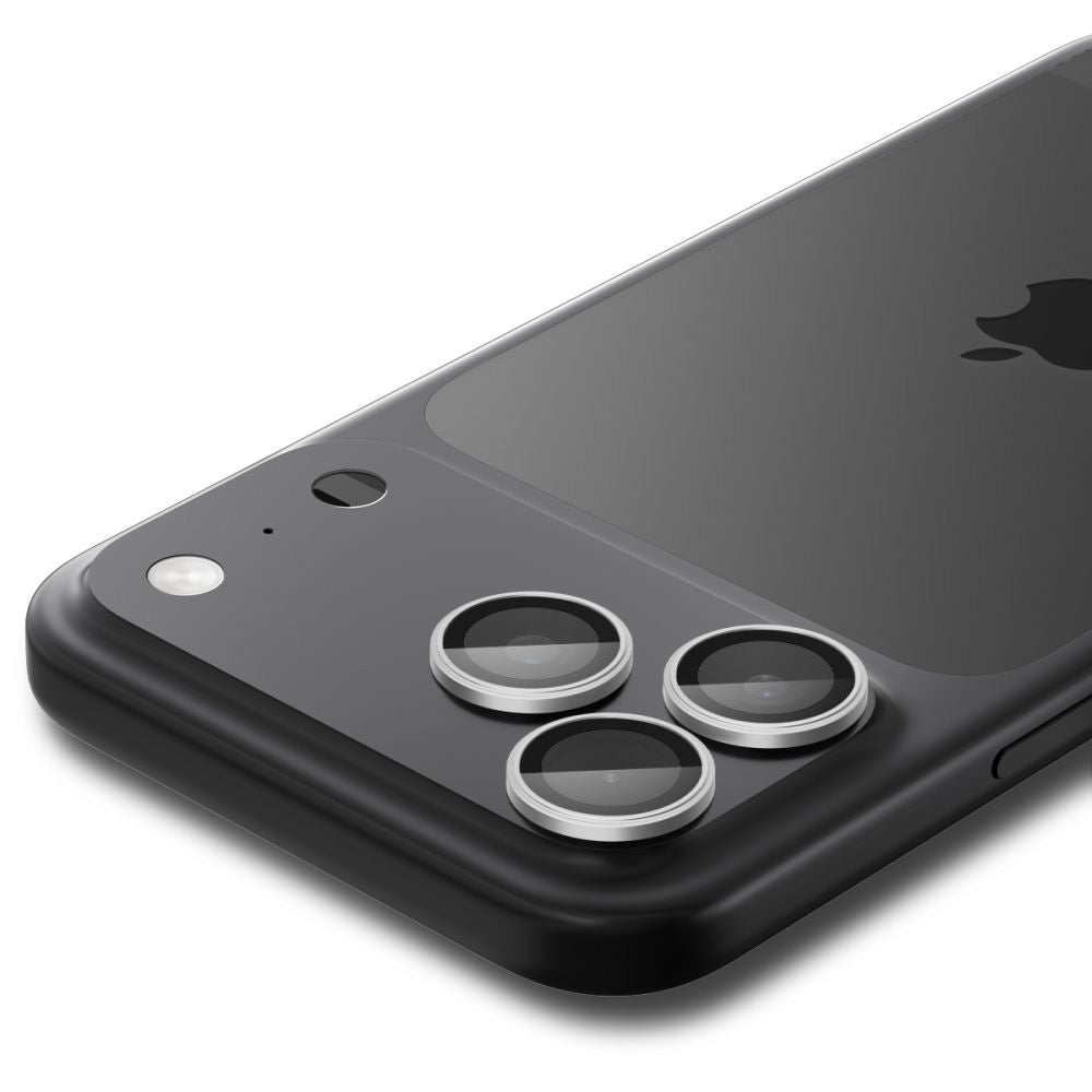 Schutzfolie für die Rückkamera Spigen GlastR EZ FIT Optik Pro für Apple iPhone 17 Pro Max / 17 Pro, Gehärtetes Glas, Set mit 2 Stück, Silberfarben