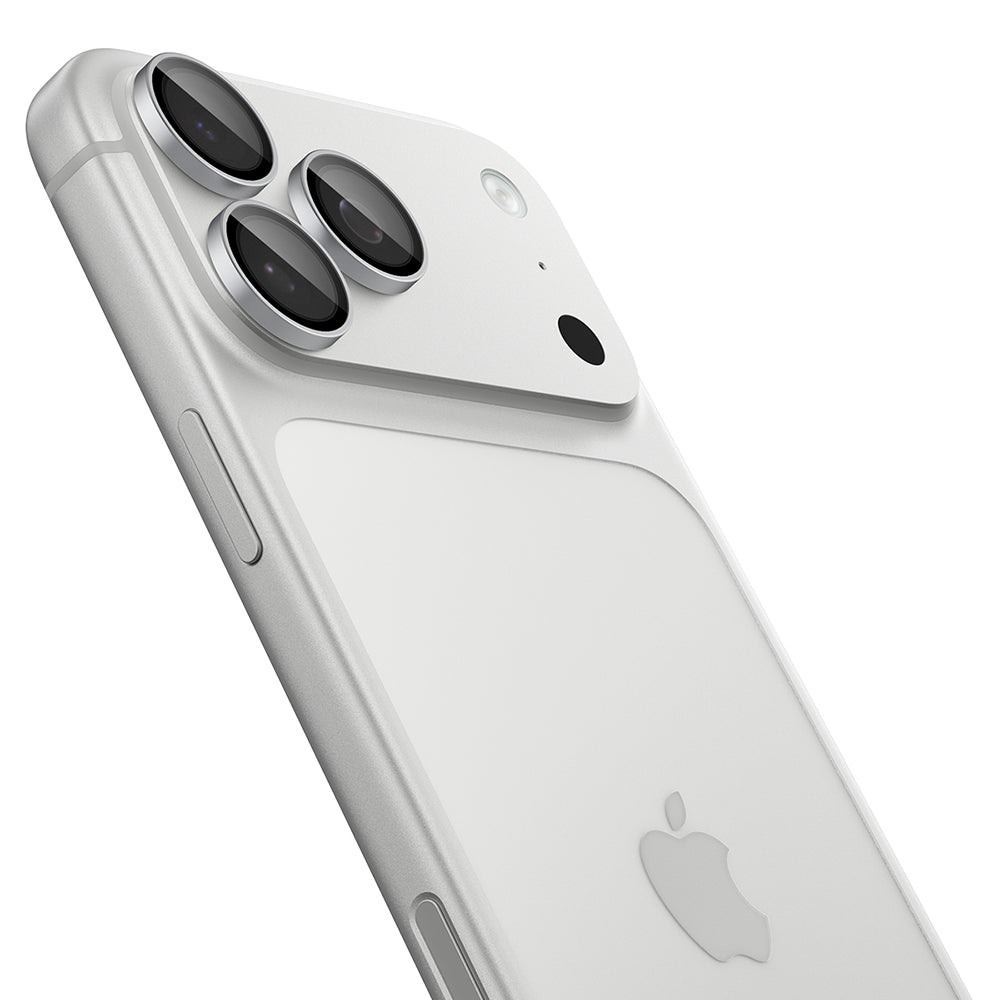 Schutzfolie für die Rückkamera Spigen GlastR EZ FIT Optik Pro für Apple iPhone 18 Pro / 18 Pro Max, gehärtetes Glas, 2er-Set, Silber AGL12046