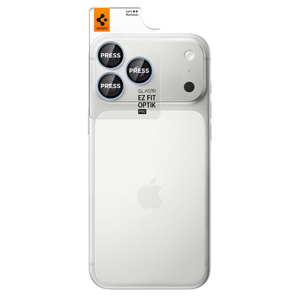 Schutzfolie für die Rückkamera Spigen GlastR EZ FIT Optik Pro für Apple iPhone 18 Pro / 18 Pro Max, gehärtetes Glas, 2er-Set, Blau AGL12045