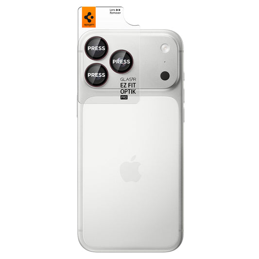Schutzfolie für die Rückkamera Spigen GlastR EZ FIT Optik Pro für Apple iPhone 18 Pro / 18 Pro Max, gehärtetes Glas, 2er-Set, Weinrot AGL12044