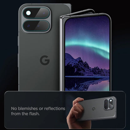 Schutzfolie für die Rückkamera Spigen GlastR EZ FIT Optik Pro für Google Pixel 11 Pro Fold, gehärtetes Glas, 2er-Set, transparent AGL11491