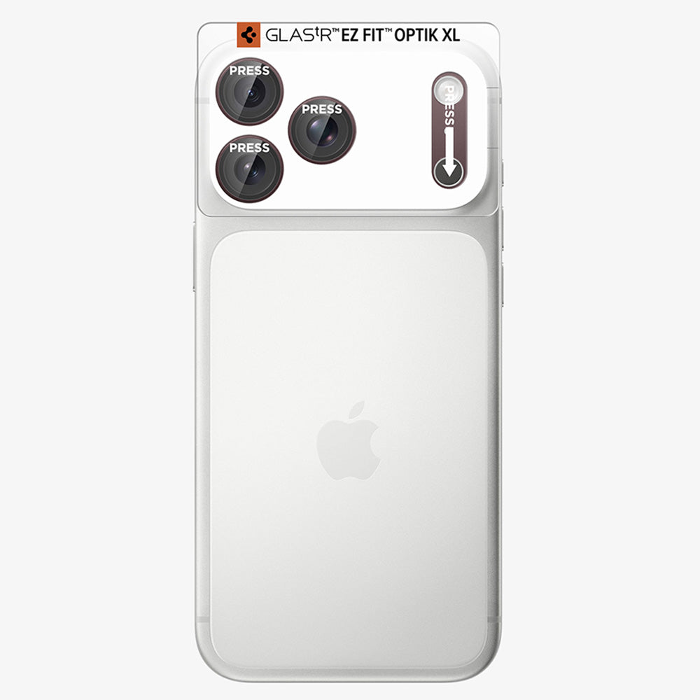 Schutzfolie für die Rückkamera Spigen GlastR EZ FIT Optik Pro XL für Apple iPhone 18 Pro Max, gehärtetes Glas, Weinrot AGL12040