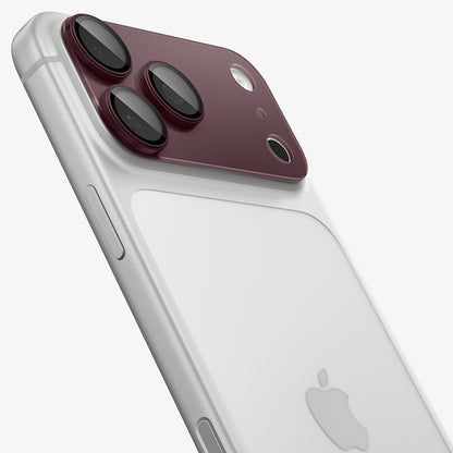 Schutzfolie für die Rückkamera Spigen GlastR EZ FIT Optik Pro XL für Apple iPhone 18 Pro Max, gehärtetes Glas, Weinrot AGL12040
