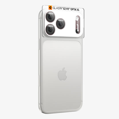 Schutzfolie für die Rückkamera Spigen GlastR EZ FIT Optik Pro XL für Apple iPhone 18 Pro Max, gehärtetes Glas, Weinrot AGL12040