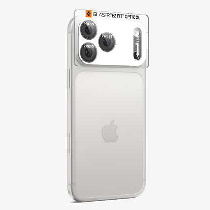 Schutzfolie für die Rückkamera Spigen GlastR EZ FIT Optik Pro XL für Apple iPhone 18 Pro, gehärtetes Glas, Dunkelgrau AGL12035