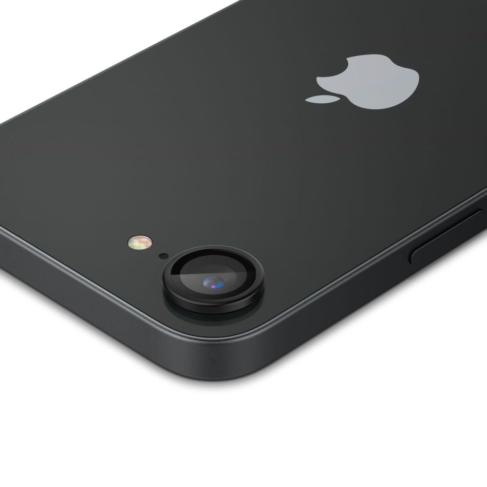 Schutzfolie für die Rückkamera Spigen GlastR EZ FIT Optik Pro für Apple iPhone 17e / 16e, Gehärtetes Glas, Set mit 2 Stück, Schwarz AGL09279
