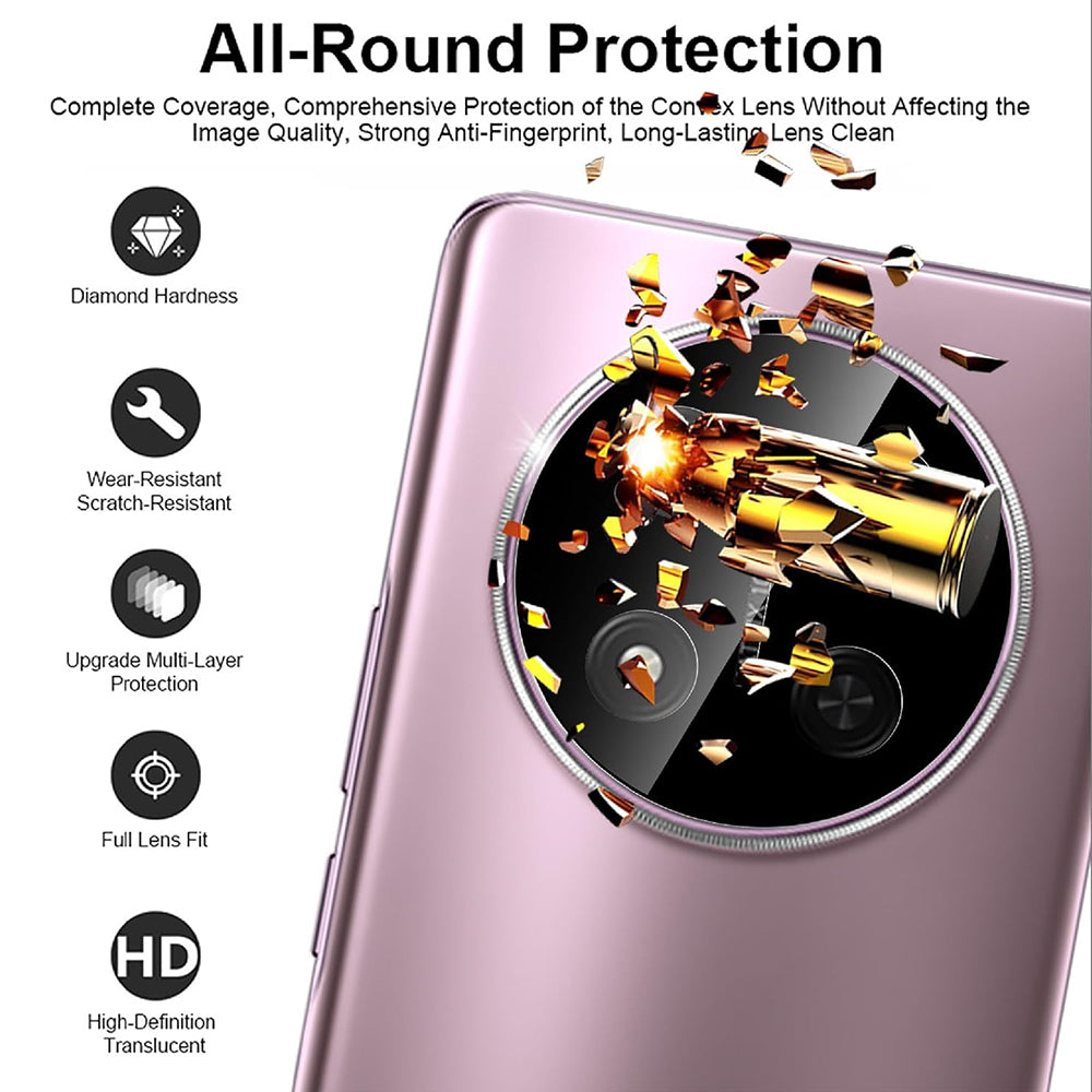 Techsuit Rückkamera-Schutzfolie für Honor X9c / Magic7 Lite, gehärtetes Glas, schwarz