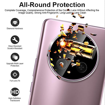 Techsuit Rückkamera-Schutzfolie für Honor X9c / Magic7 Lite, gehärtetes Glas, schwarz