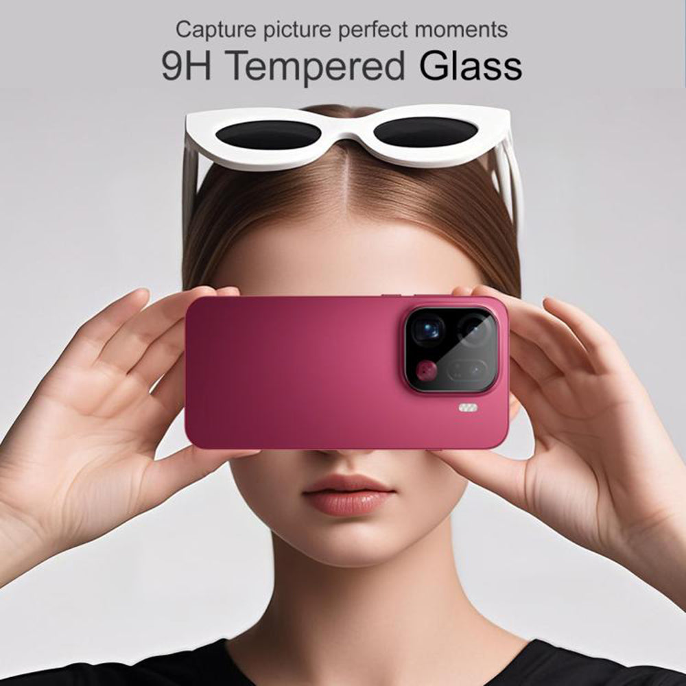 Schutzfolie Techsuit für die Rückkamera des Oppo Find X9 Pro, gehärtetes Glas, Schwarz