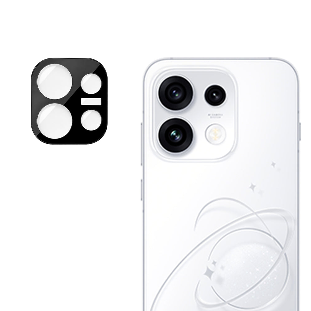 Techsuit Rückkamera-Schutzfolie für Oppo Reno16 Pro, gehärtetes Glas, schwarz