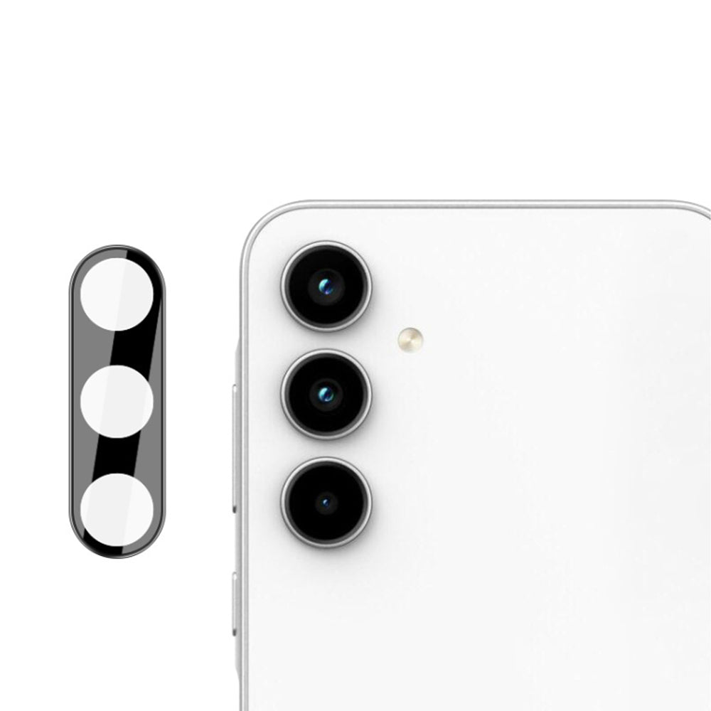 Techsuit Rückkamera-Schutzfolie für Samsung Galaxy A55 5G A556, gehärtetes Glas, schwarz