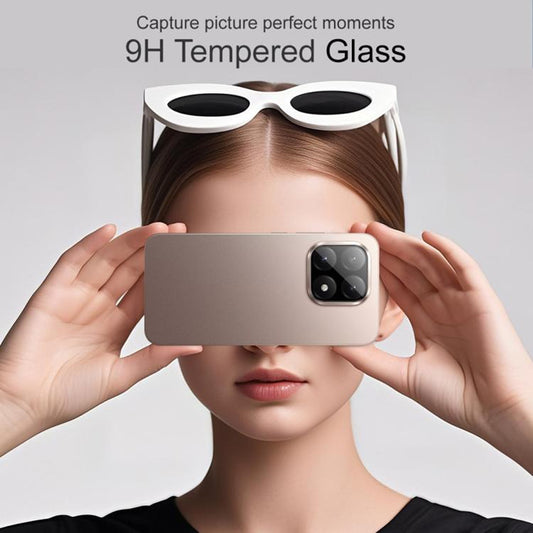 Techsuit Rückkamera-Schutzfolie für Xiaomi 15T Pro, gehärtetes Glas, schwarz