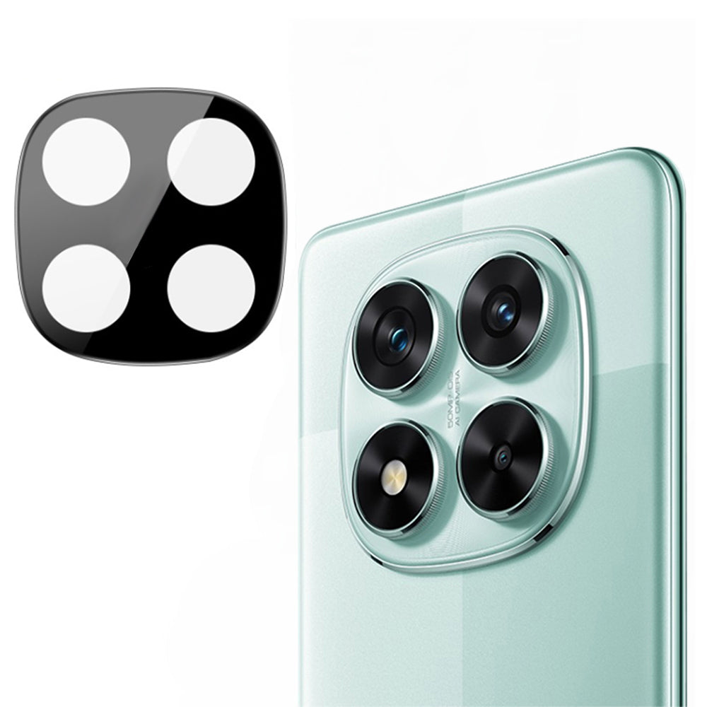 Techsuit Rückkamera-Schutzfolie für Xiaomi Poco X7 / Redmi Note 14 Pro 5G, gehärtetes Glas, schwarz