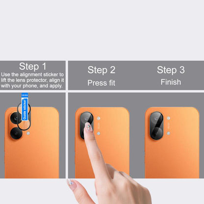Schutzfolie Techsuit für die Rückkamera des Xiaomi Poco X8 Pro, gehärtetes Glas, Schwarz
