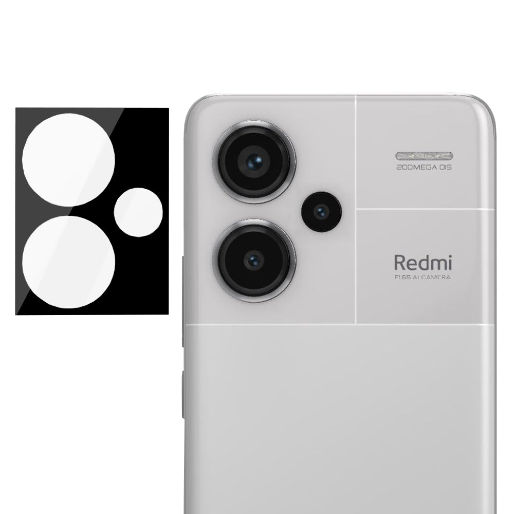Techsuit Rückkamera-Schutzfolie für Xiaomi Redmi Note 13 Pro+, gehärtetes Glas, schwarz