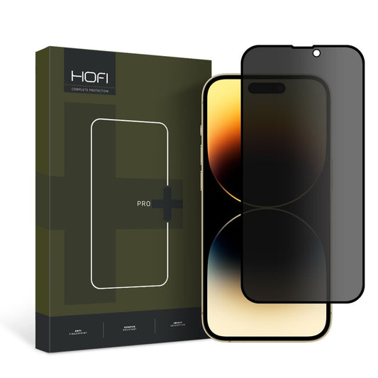 HOFI PRO+ Sichtschutzfolie für Apple iPhone 15, sicheres Glas, Vollkleber