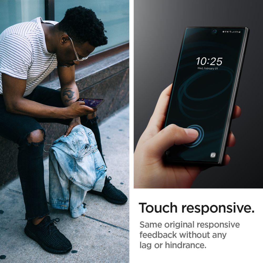 Schutzfolie Spigen Neo Flex für Samsung Galaxy S24 Ultra S928, Kunststoff, Set mit 2 Stück