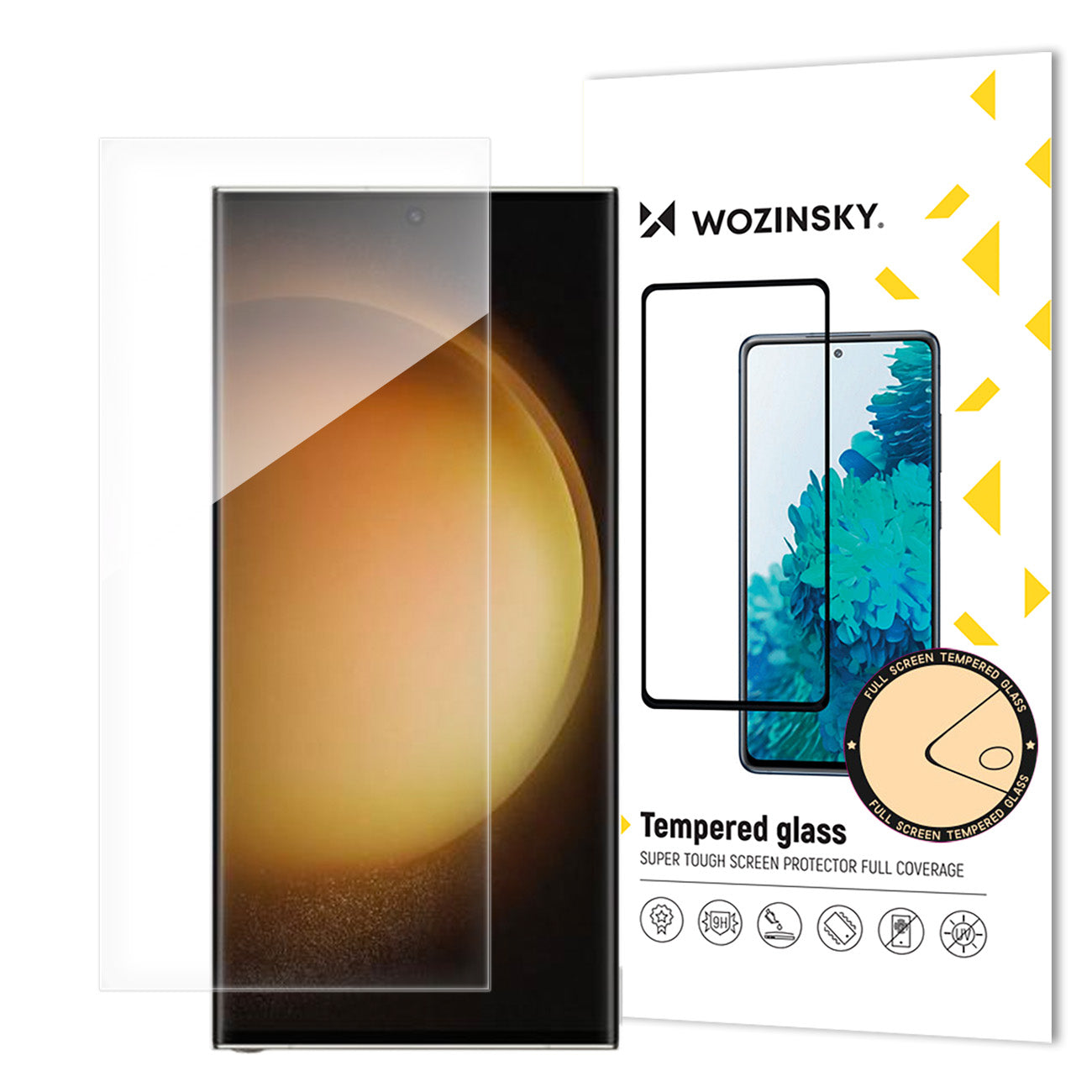 WZK Screen Protector for Samsung Galaxy S24 Ultra S928, Tempered Glass, Full Glue, Transparent