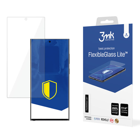 Displayschutzfolie 3MK FlexibleGlass Lite für Samsung Galaxy S24 Ultra S928, flexibles Glas, Vollverklebung 