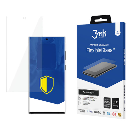 3MK FlexibleGlass Displayschutzfolie für Samsung Galaxy S24 Ultra S928, flexibles Glas, Vollkleber