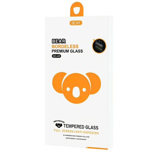 Bear Randloser Displayschutz für Apple iPhone 14 Pro / 14, sicheres Glas, Vollkleber