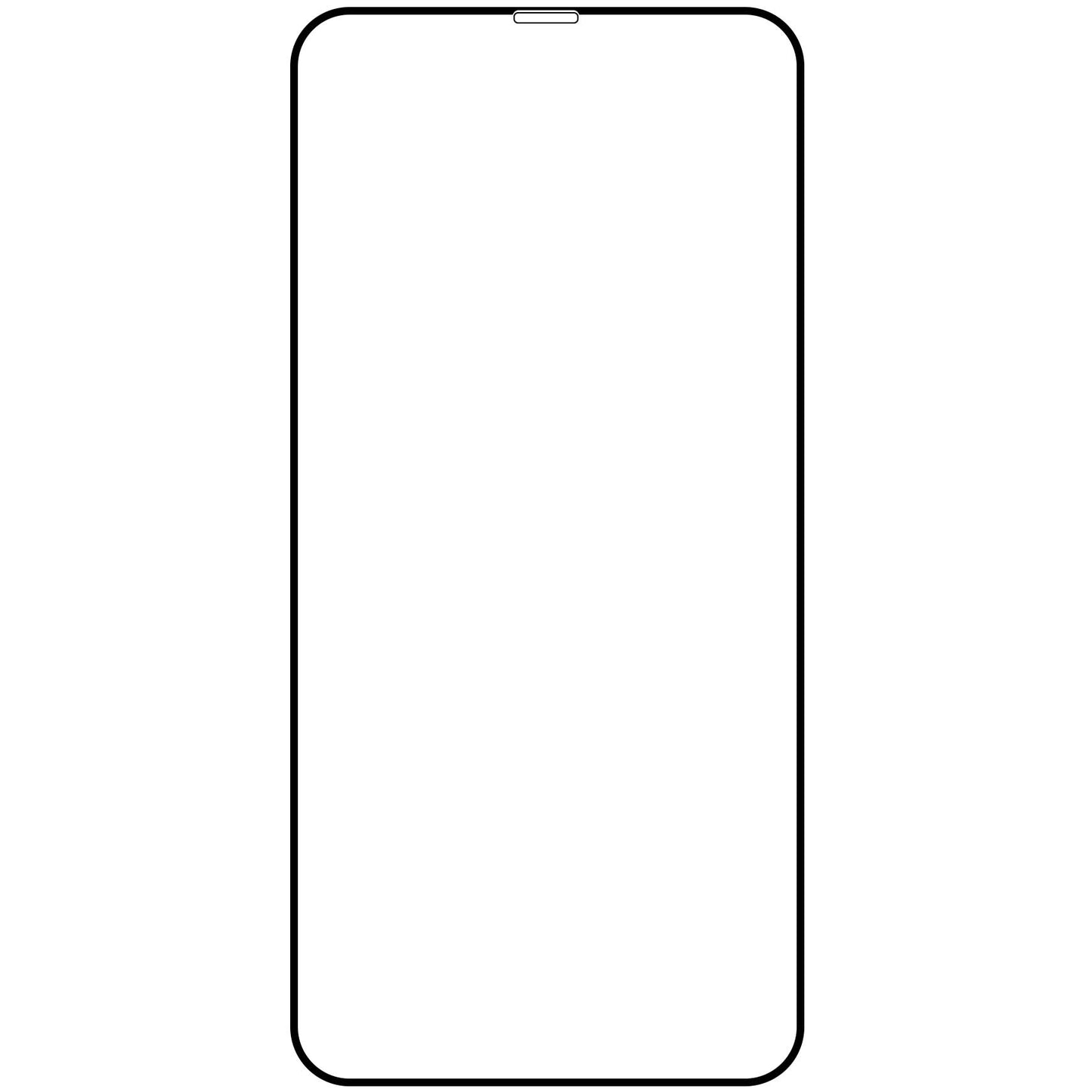 OEM-Displayschutzfolie für Apple iPhone 11 Pro Max / XS Max, gehärtetes Glas, Vollkleber, 21D, Schwarz