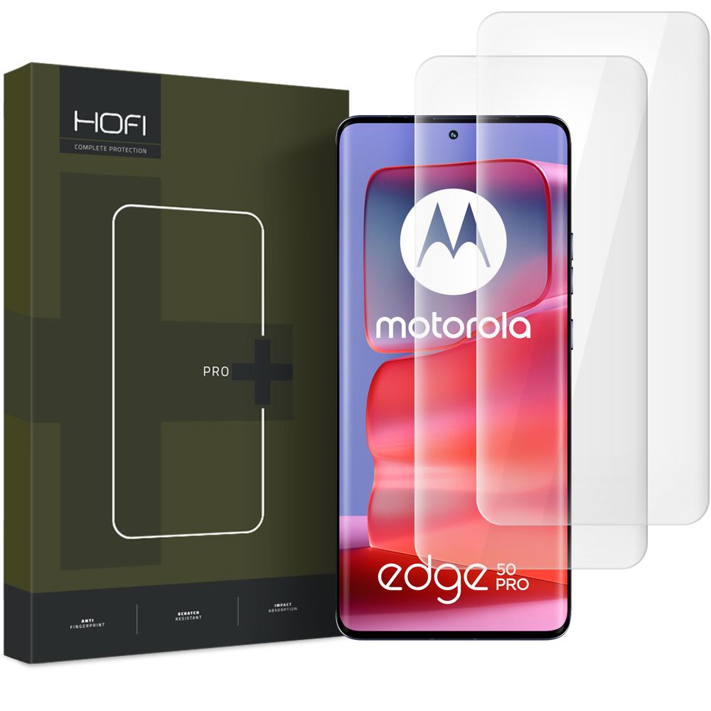 HOFI PRO+ Displayschutzfolie für Motorola Edge 50 Fusion / Edge 50 Pro, sicheres Glas, UV-Kleber, 2er-Set