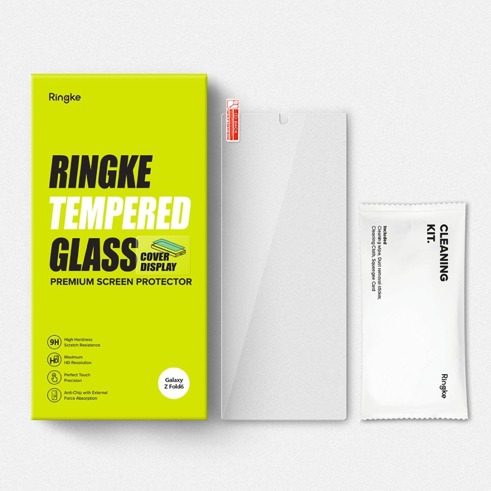 Ringke Cover Displayschutzfolie für Samsung Galaxy Z Fold6 F956, sicheres Glas, AB Ultra Glue, 2er-Set, 2,5D, äußerer Bildschirm