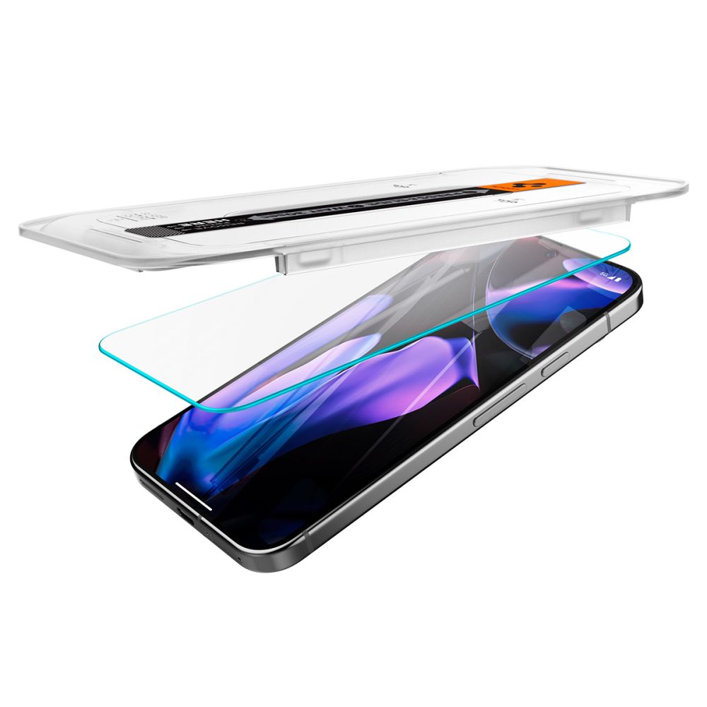 Spigen EZ FIT Screen Protector for Google Pixel 9 / 9 Pro, Tempered Glass, Full Glue, Set of 2, 2.5D AGL08442