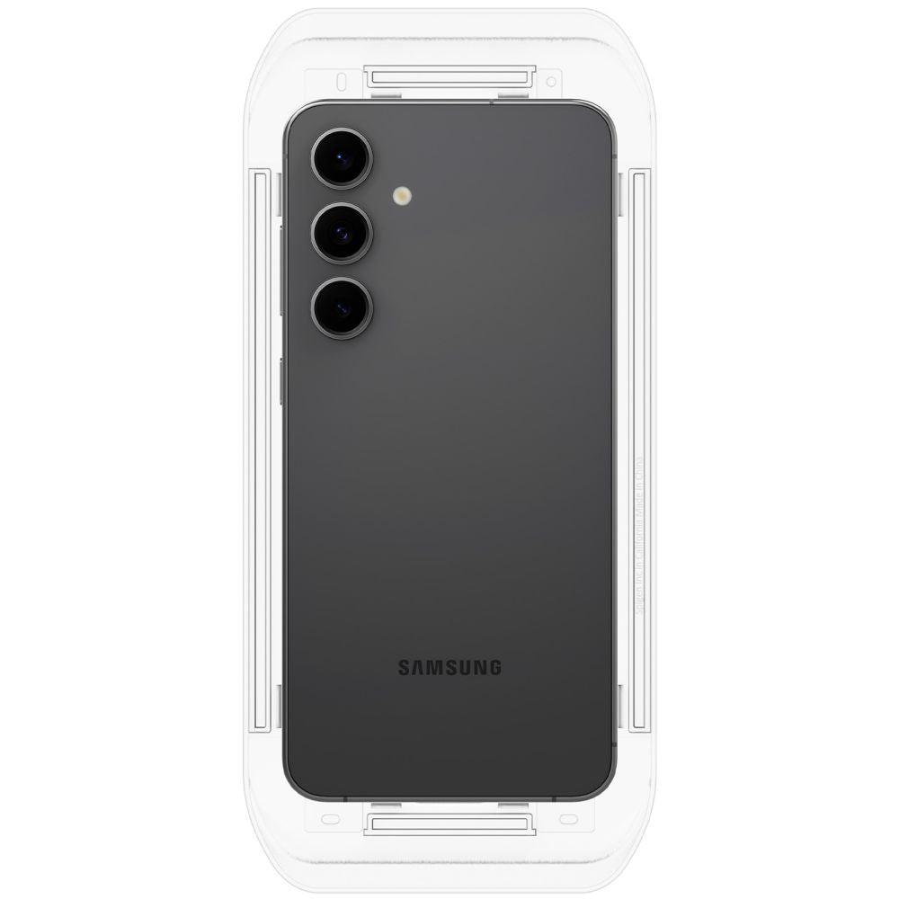 Spigen EZ FIT Displayschutzfolie für Samsung Galaxy S24 FE S721, sicheres Glas, Vollkleber, 2er-Set AGL08729