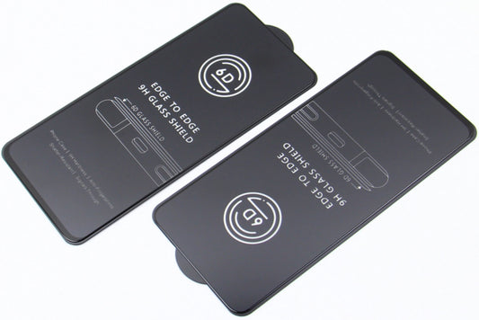 OEM Displayschutzfolie für Apple iPhone 17e / 16e / 14 / 13 Pro, gehärtetes Glas, Vollkleber, 10 Stück Set, 6D, Schwarz