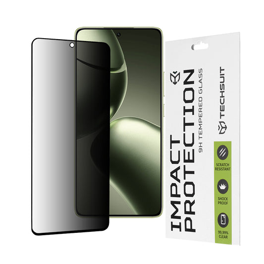 Privacy-Schutzfolie Techsuit für Xiaomi 14T Pro / 14T, gehärtetes Glas, Full Glue, 111D