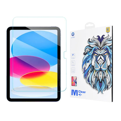 Clear Lito Classic Displayschutzfolie für Apple iPad (2025) / (2022), gehärtetes Glas, Full Glue, 2.5D