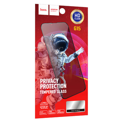 HOCO G15 Privacy Screen Protector for Apple iPhone 12 / 12 Pro, Tempered Glass, Full Glue, 5D